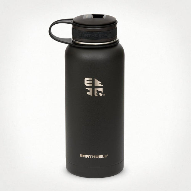 Earthwell Vacuum Bottle 32oz/950ml Volcanic Black w/ Kewler Opener Cap / n/a
