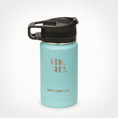 Earthwell Vacuum Bottle 12oz/350ml Aqua Blue w/ Roaster Loop Cap / n/a